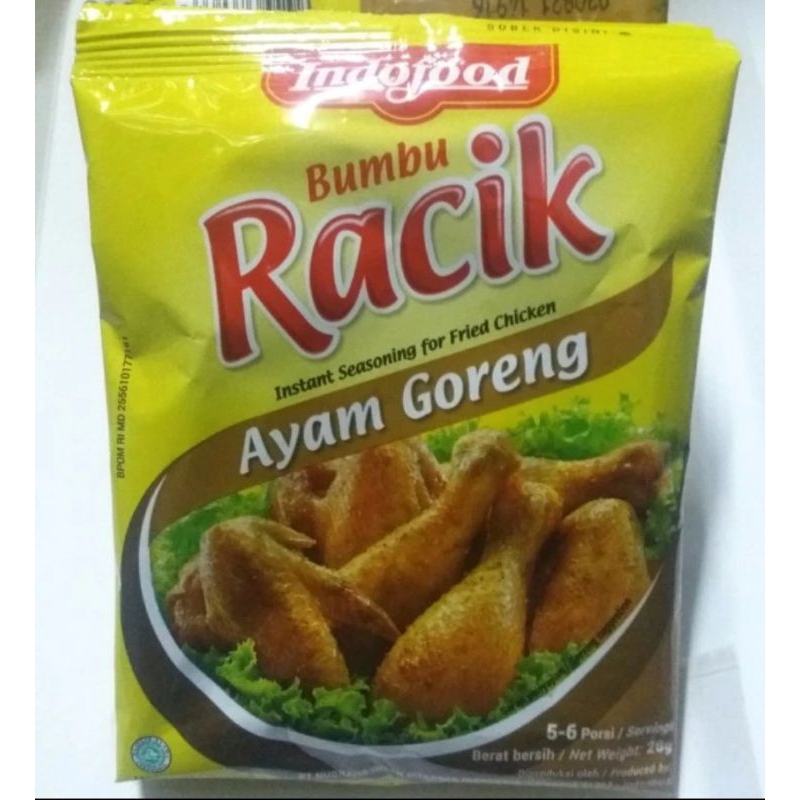 

indofood bumbu racik ayam goreng 1 rc isi 10 pcs