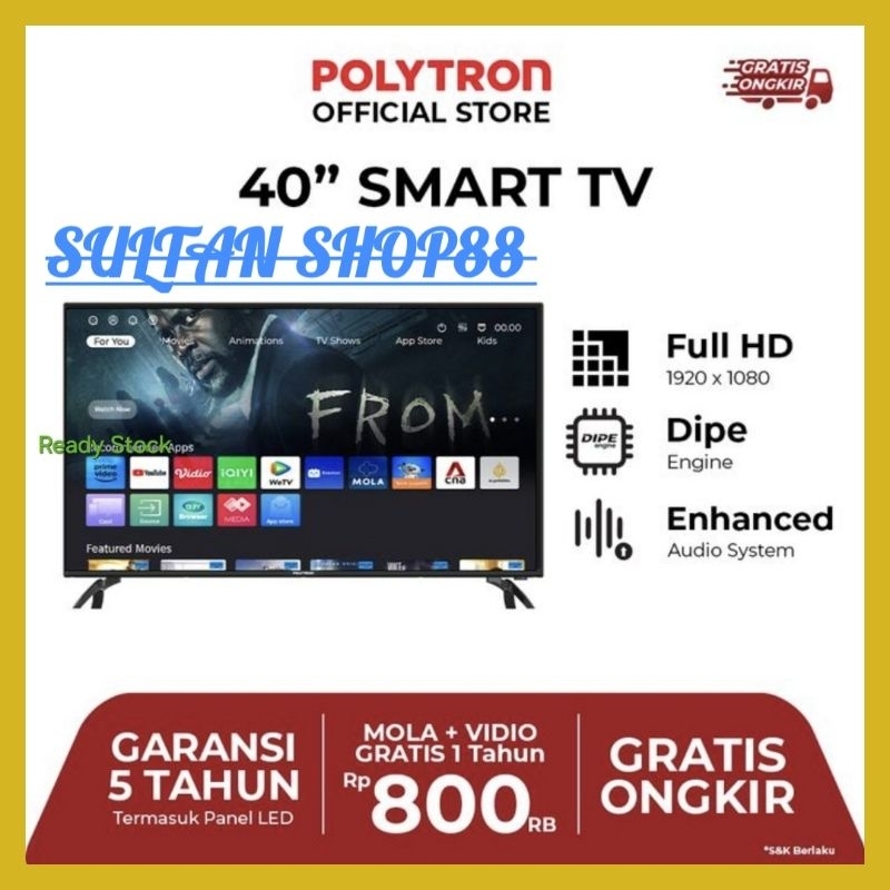 POLYTRON SMART TV TV PLD40CV8969  INCH FULL HD DIGITAL l POLYTRON 40CV8969 SMART TV