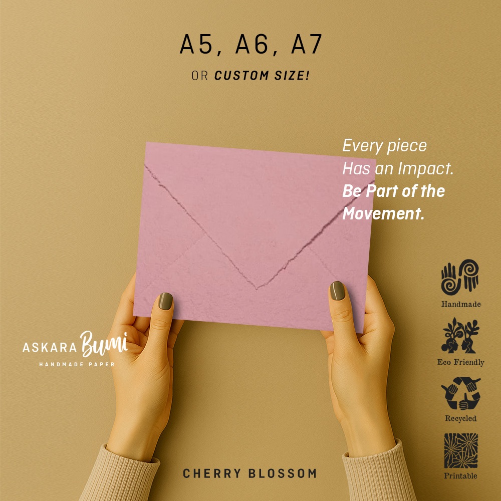 

Amplop Envelope kertas Daur Ulang // Handmade // Ramah Lingkungan // Eco Friendly // Cherry Blossom