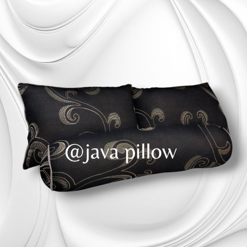 SET BANTAL GULING HITAM JAVA PILLOW JUMBO 2 BANTAL 1 GULING