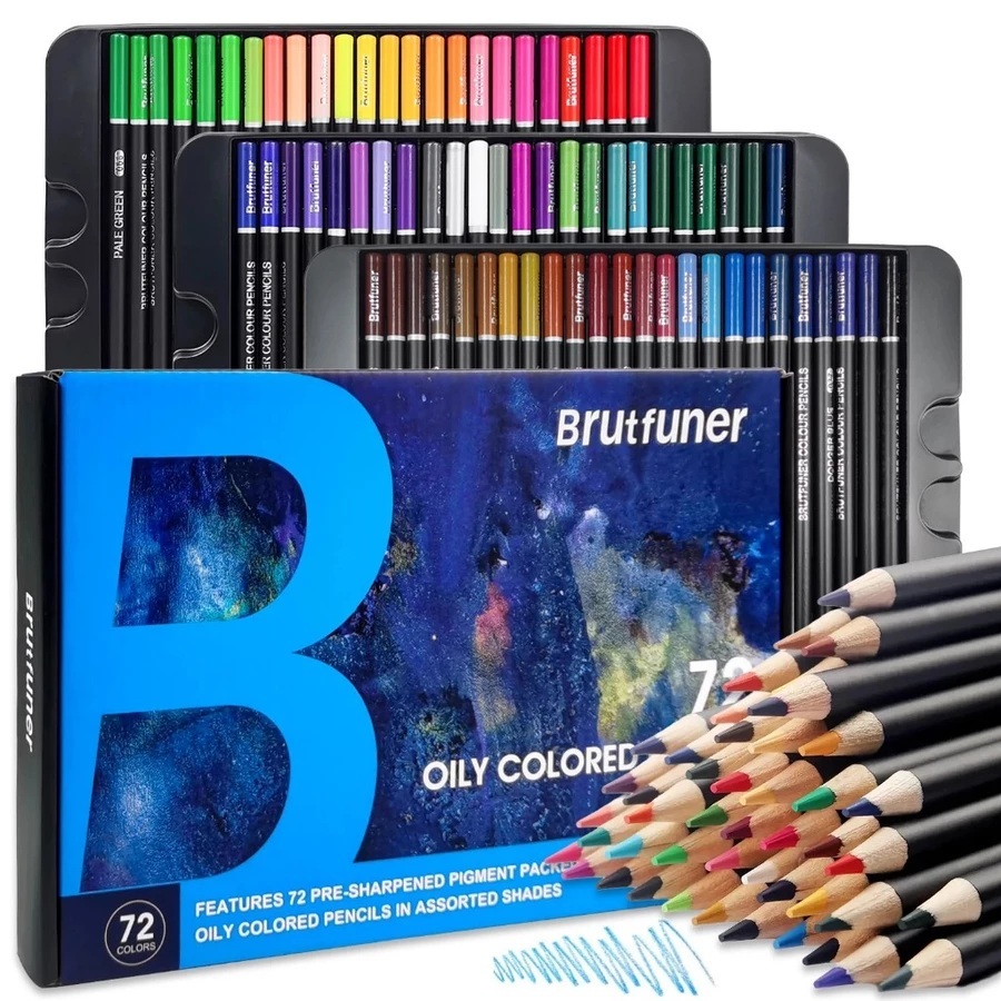 

Brutfuner 72w Professional Soft Core Oily Pencils ( Pensil 72 Warna )