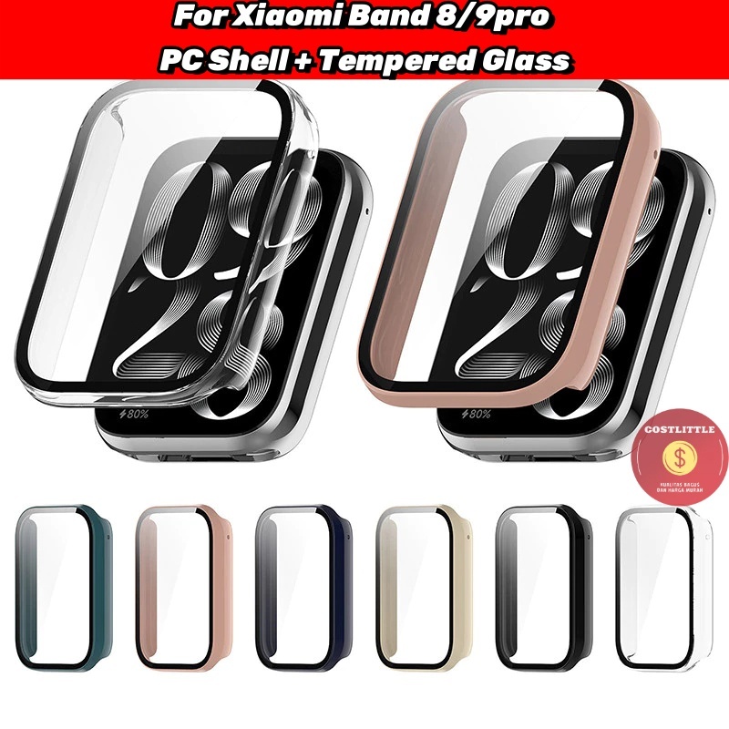 Xiaomi Band 8/9 Pro Armor Kit - PC Shell + Tempered Glass, Full-Body Shockproof Protection