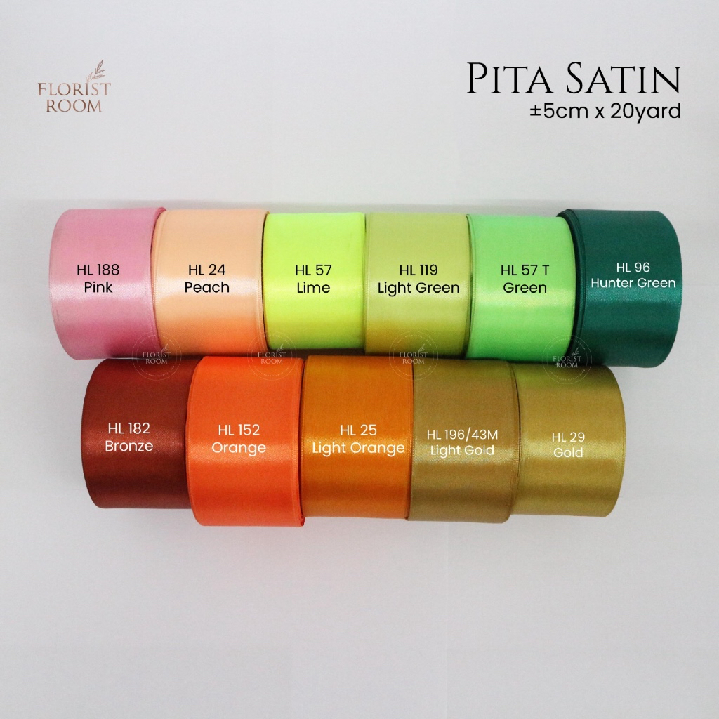 

Satin Ribbon ±5 cm x 20 yard - Pita Satin Local - Pita Kain