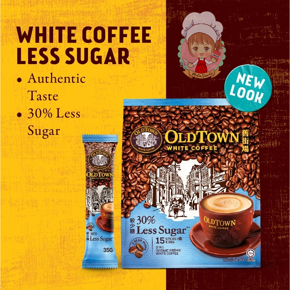 

OLDTOWN Less Sugar Instant Premix 3 In 1 White Coffee (35g x 15's)