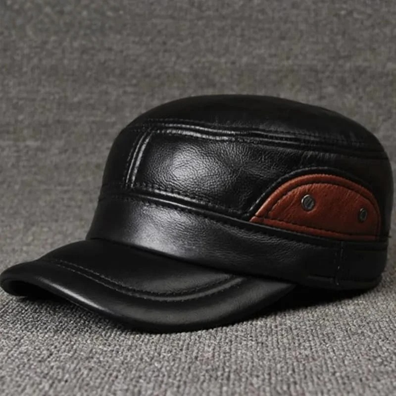 Topi Kulit Asli Pria Terbaru Model ARMY Keren