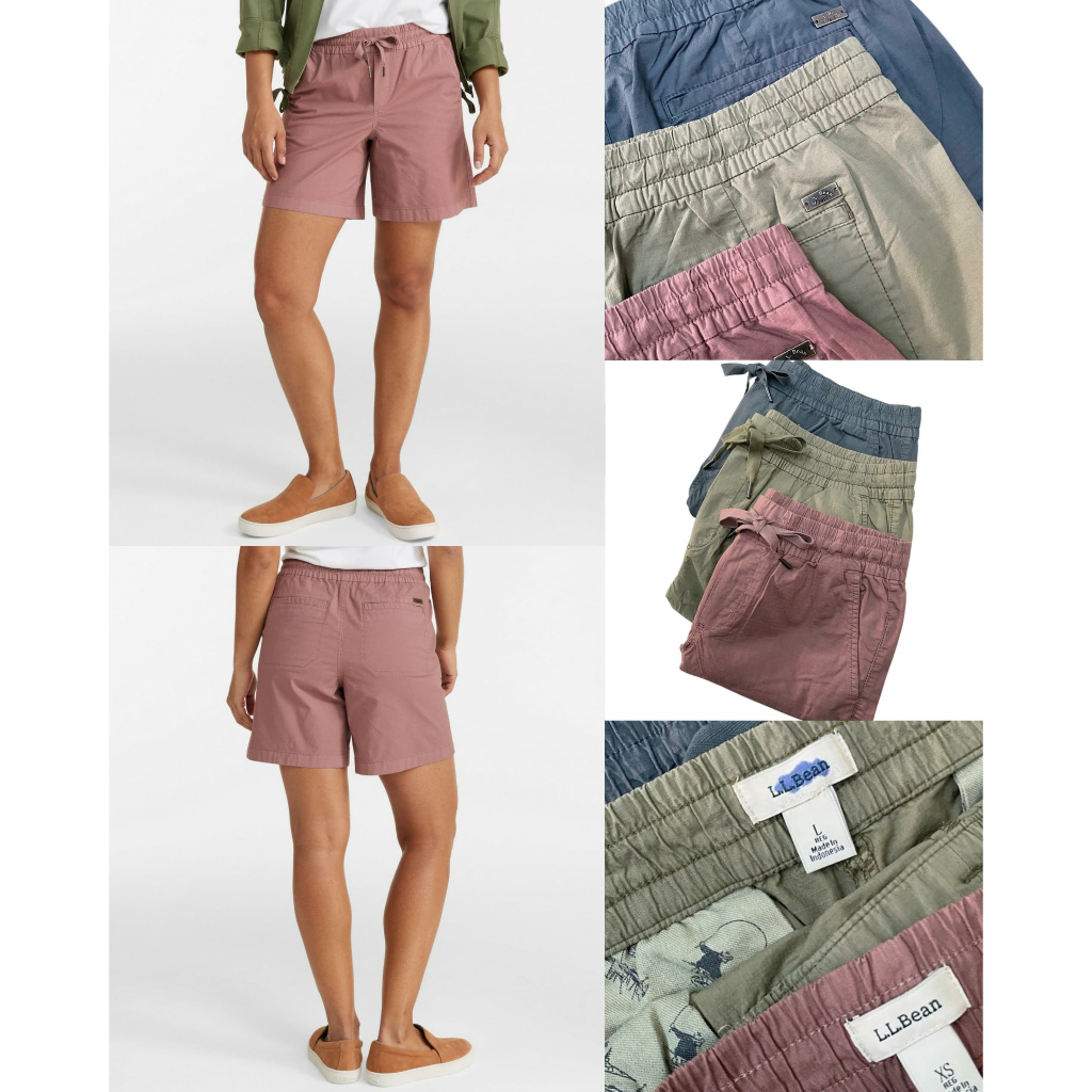 LL Bean Women's Stretch Ripstop Pull-On Shorts (7-inch inseam) | Celana Pendek Outdoor Wanita - 7964