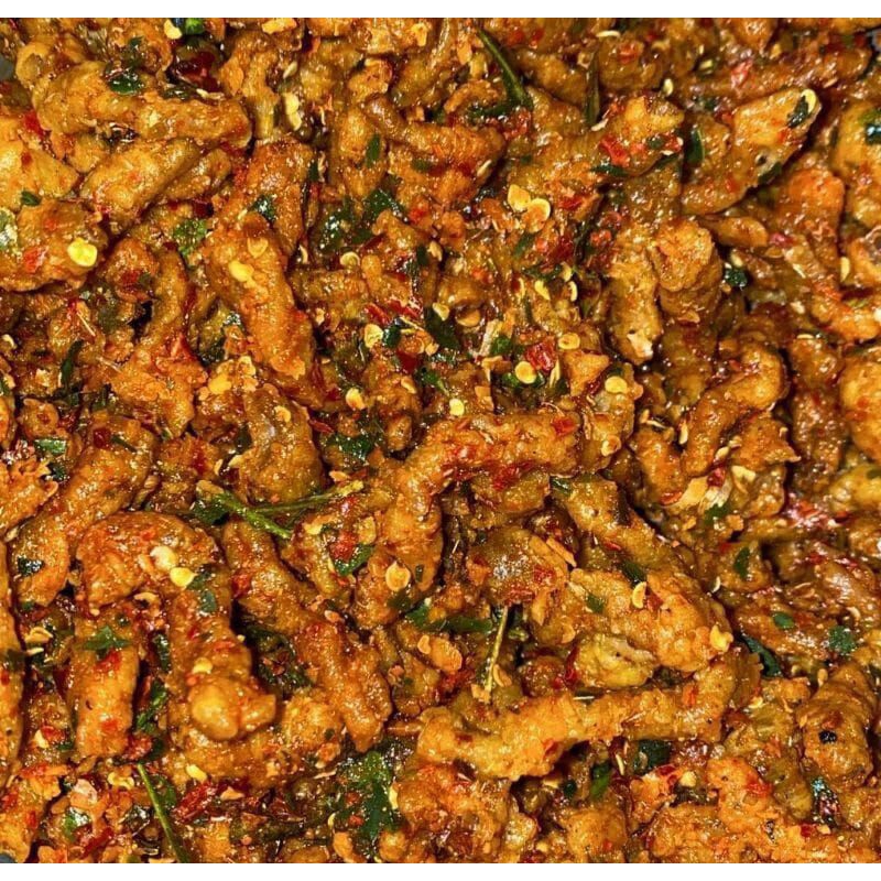 

Usus crispy pedas daun jeruk isi 1kg