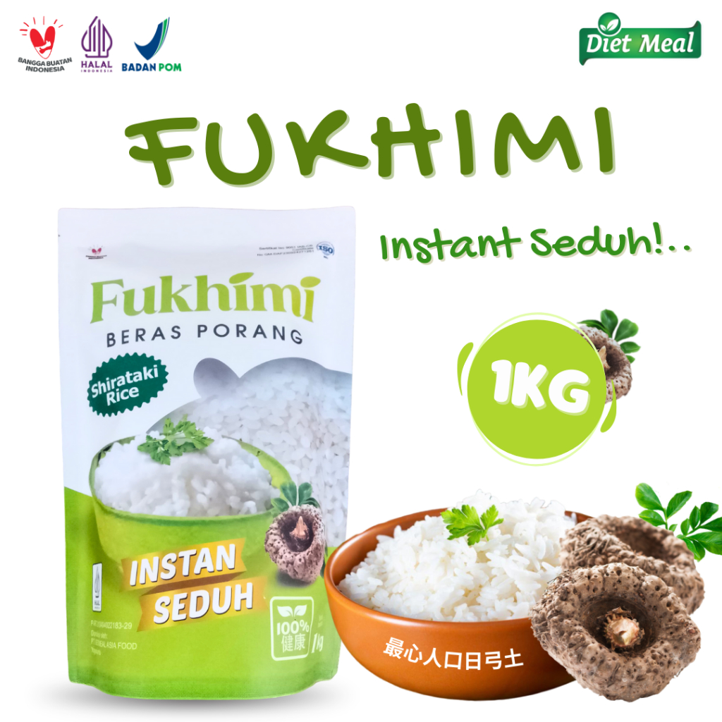 

Beras Porang Shirataki FUKHIMI 1KG Instant Seduh