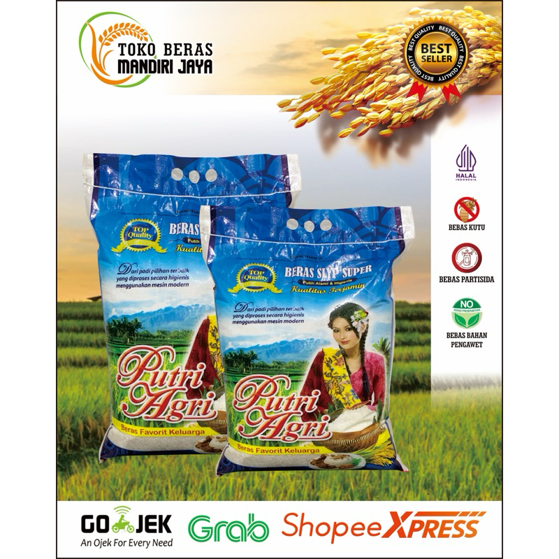 

Beras Cap Putri Agri SLYP SUPER 5kg 10kg 20kg