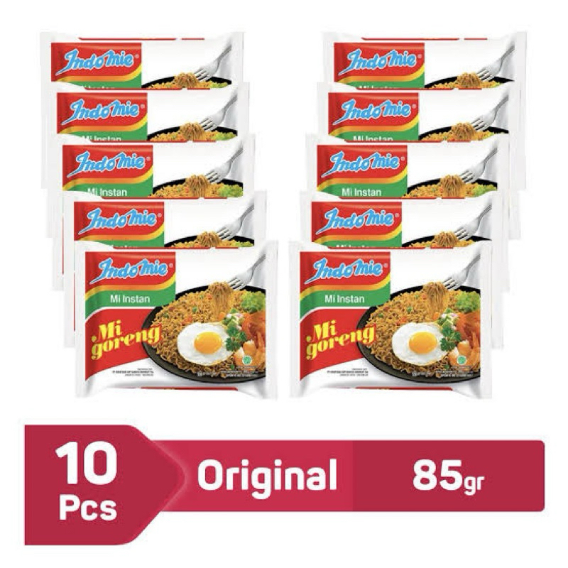 

Indomie Mi Goreng Original 85gr - Paket 10 Bungkus | Mie Instan Praktis & Lezat