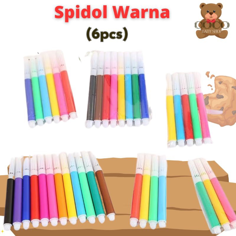 

Spidol Warna Mini 6pcs