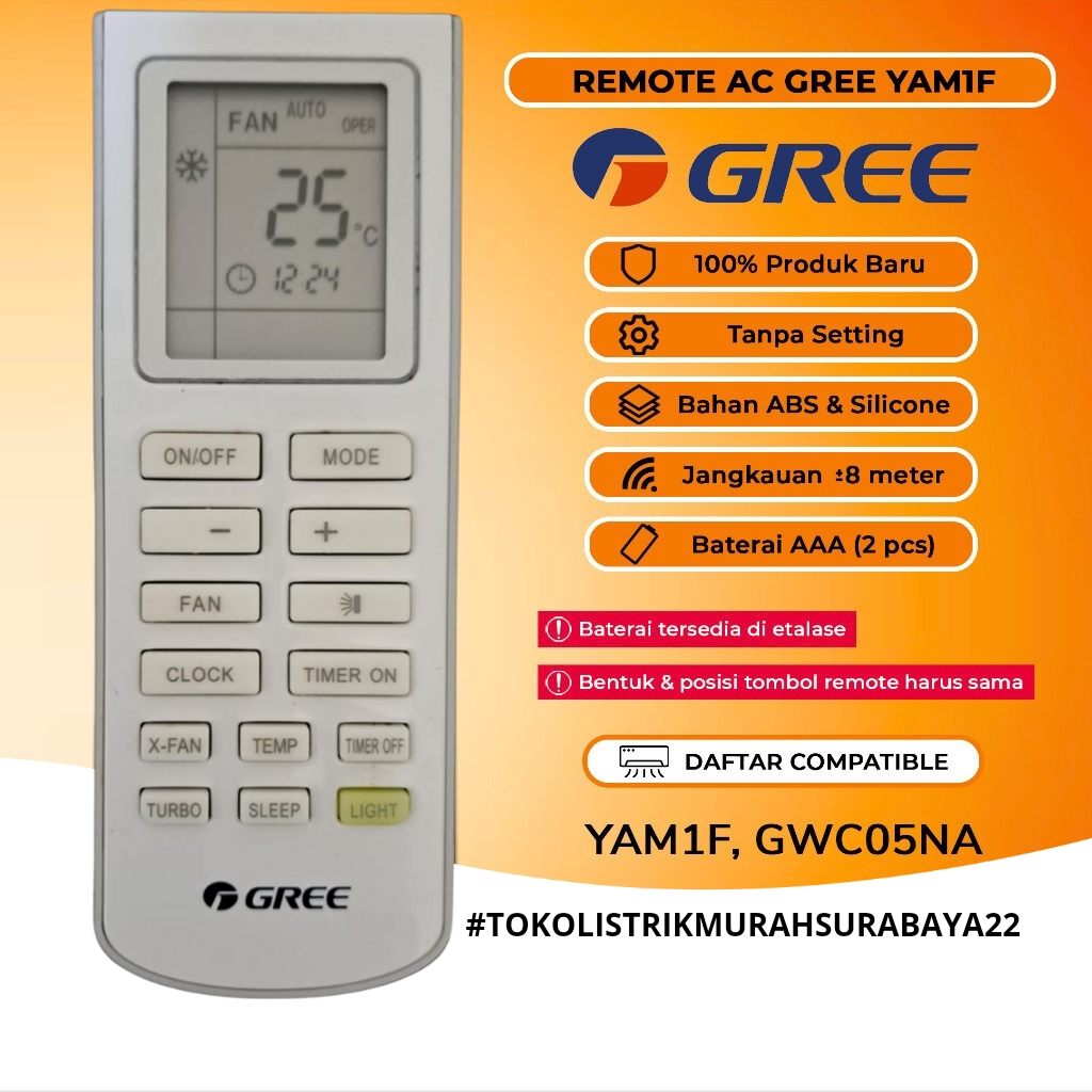 REMOT REMOT AC GREE yam1f // REMOTE AC GREE // REMOTE AC GREE ORIGINAL