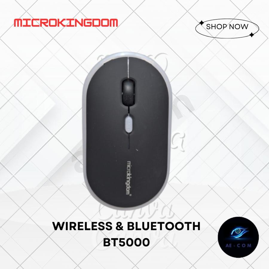 Mouse Bluetooth & Wireless Microkingdom BT-5000 untuk Mouse Komputer Laptop Tanpa Kabel