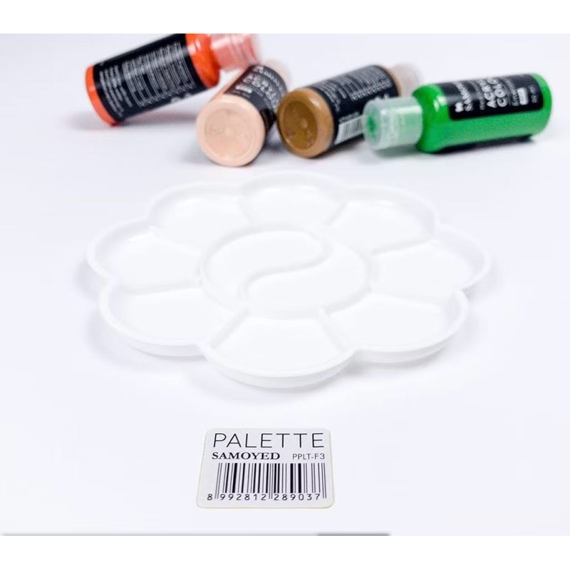 

PALET LUKIS / PAINTING / CAT LUKIS / PAINTER’S PALETTE / PALET PUTIH SAMOYED BUNGA SEDANG