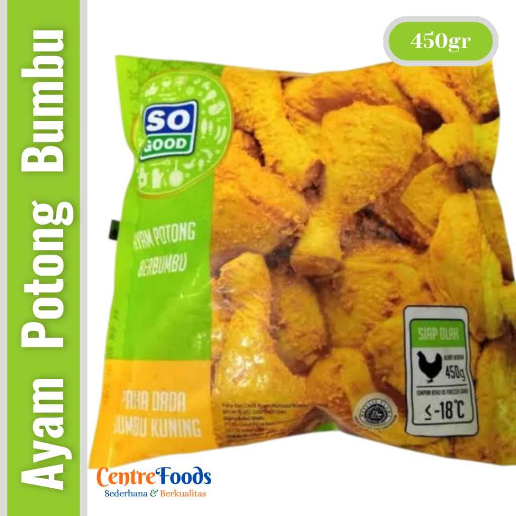 

Paha Dada Bumbu Kuning - Ayam Potong Berbumbu SO GOOD | 450gr [ Harga Per BKS ]