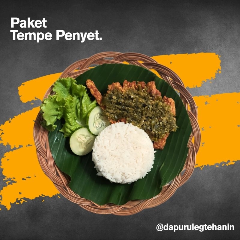 

Paket tempe penyet cabe ijo