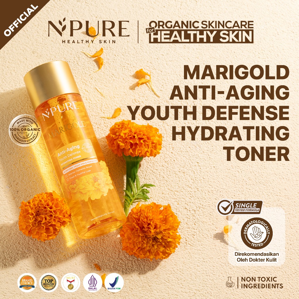 MARIGOLD TONER - NPURE Marigold Anti-Aging Youth Defense Hydrating Toner / Clearing Petal Toner/ Ant