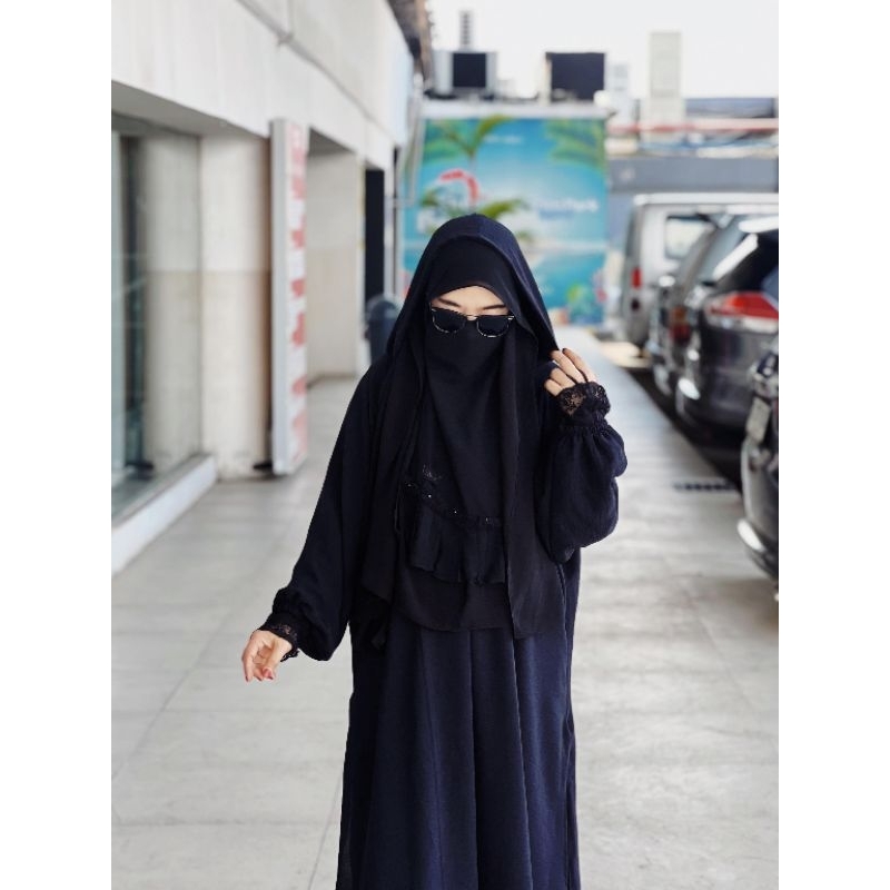 Alesa set tunik celana rok | abaya | tunik | crinkle abaya