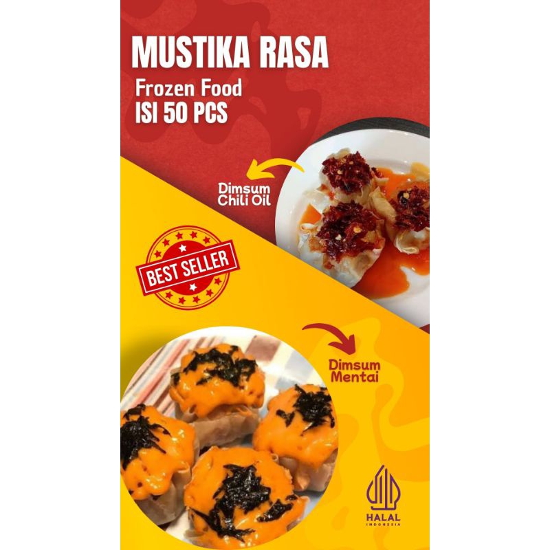 

DIMSUM AYAM ISI 50 PCS BUMBU CHILLI OIL & SAUS MENTAI