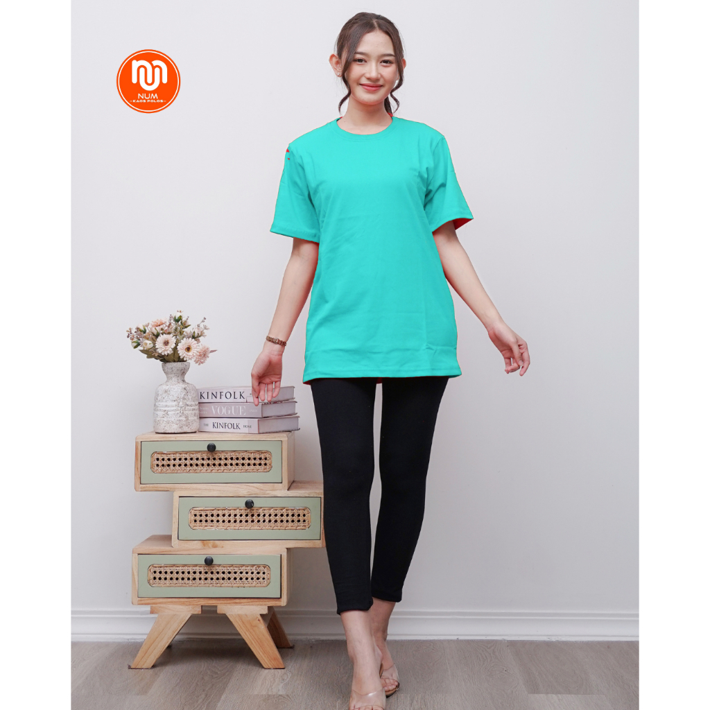KAOS POLOS WARNA HIJAU MUDA  KATUN BCI 24s KAOS OBLONG  - KAOS LENGAN PENDEK PRIA WANITA UNISEZX