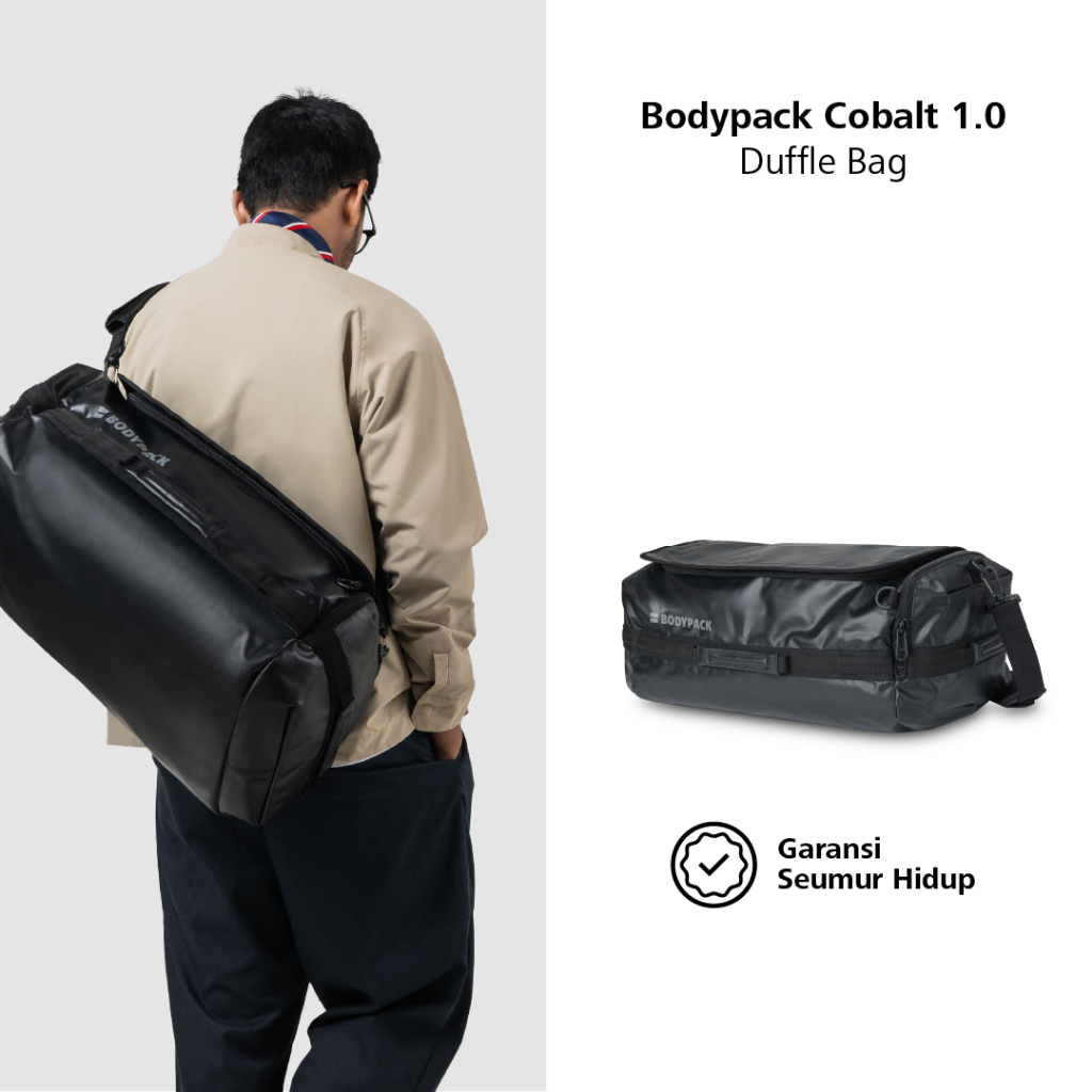 Bodypack Cobalt 1.0 Regular Duffle Tas Ransel Jinjing Gym Travel Roadtrip Durable Tahan Lama 45 L - 