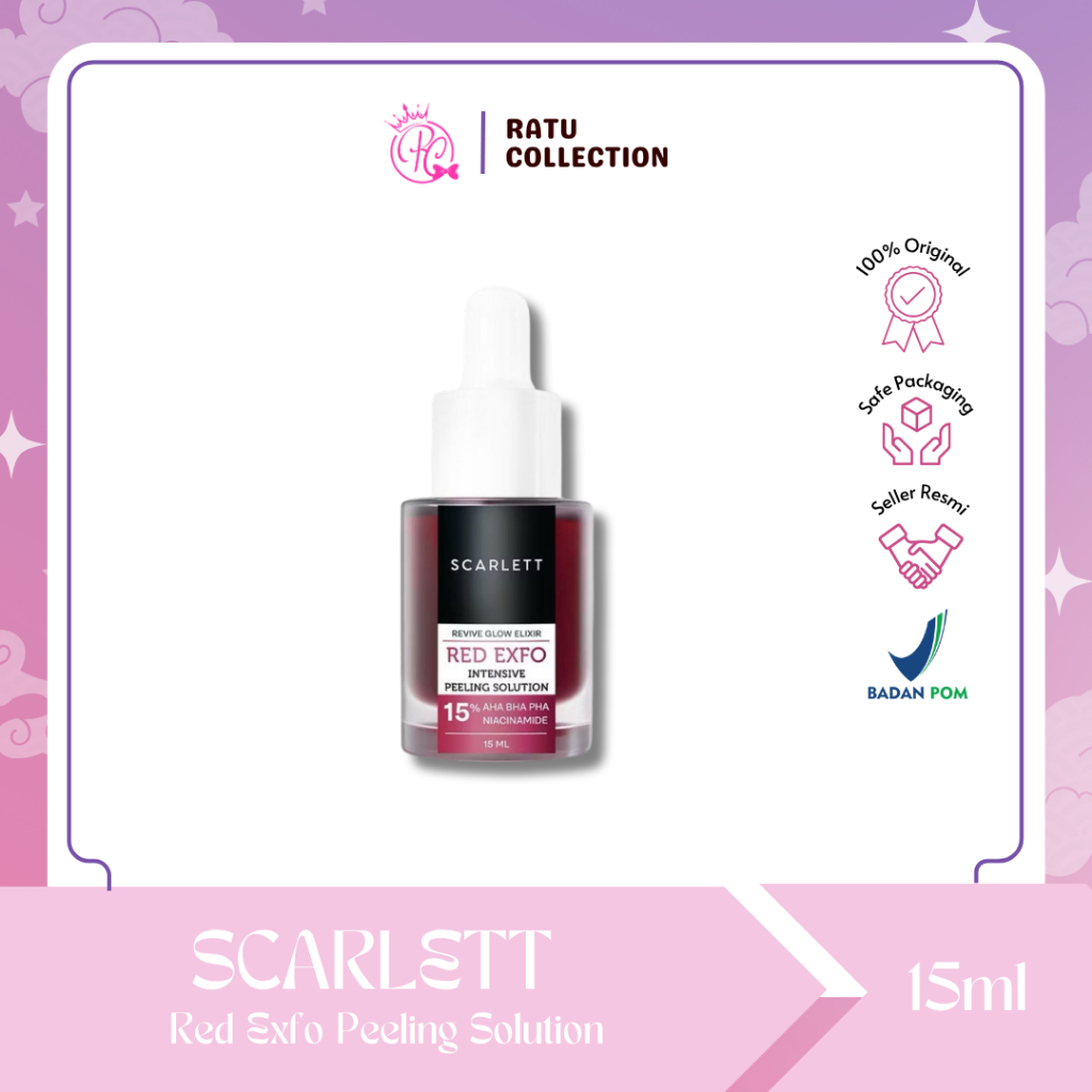 Scarlett Revive Glow Elixir Red Exfo Intensive Peeling Solution 15ml