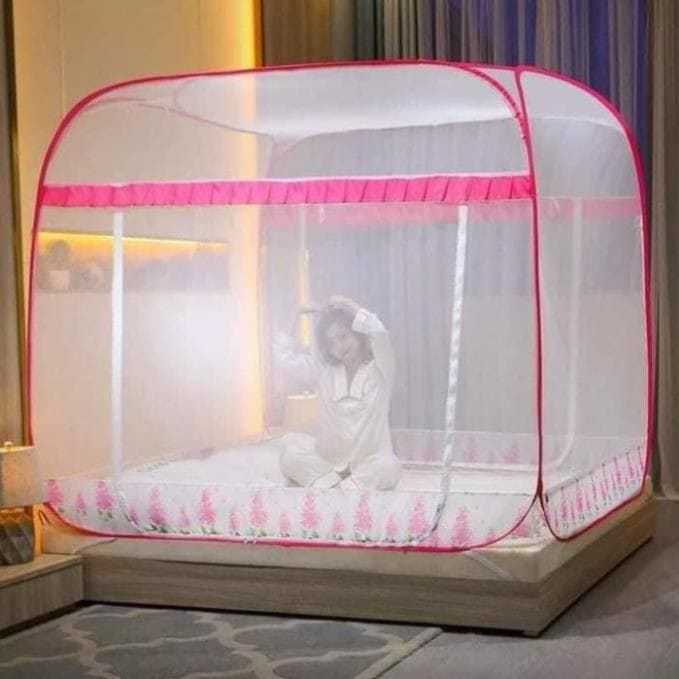 Kelambu Tebal Klambu Tempat Tidur Kelambu Kotak Ukuran Jumbo