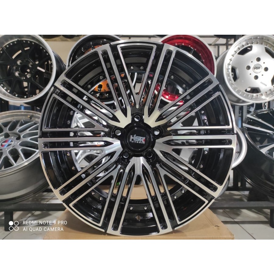 Velg mobil inova ring 15 HSR ALKANI baut 5x114 black polis-velg mobil ertiga luxio ring 15