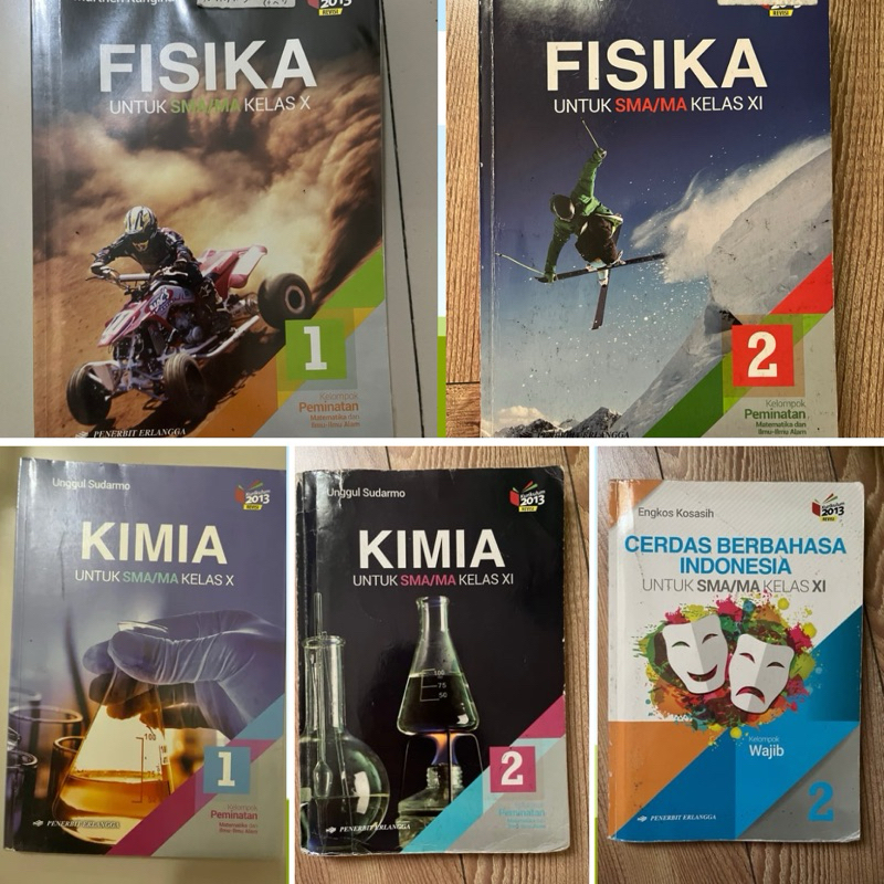 BUKU BEKAS ERLANGGA FISIKA KIMIA BAHASA INDONESIA KELAS 10 11 KURIKULUM 2013