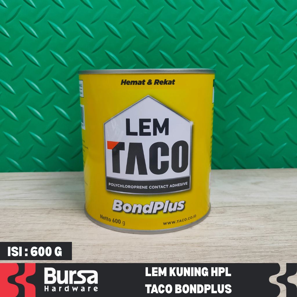 Lem Kuning Serbaguna TACO BondPlus 600 gram Perekat HPL Vinyl Karpet Kuat Kental