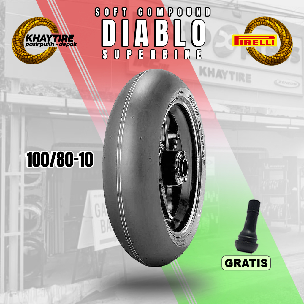 Ban Motor PIRELLI DIABLO SUPERBIKE 100/80 Ring 10 Tubeless