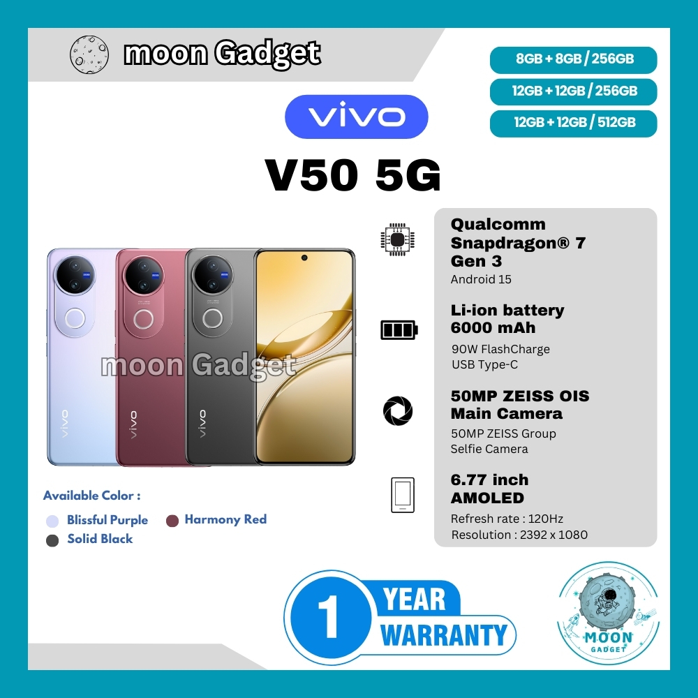 HP VIVO V50 5G 12/512GB, V505G 12/256GB & V50 5G 8/256GB  (GARANSI RESMI VIVO)