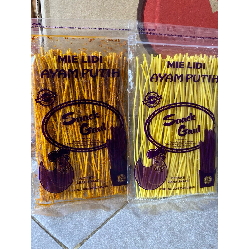 

MIE LIDI AYAM PUTIH SNACK GAUL ABAH SNACK HALAL BEST QUALITY