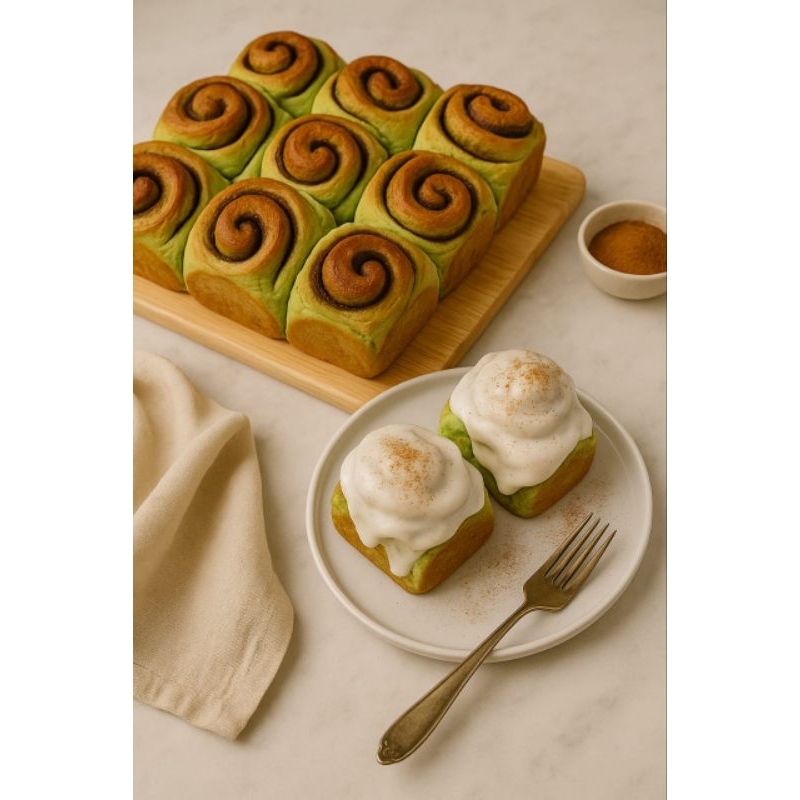 

Low carb pandan sweet rolls