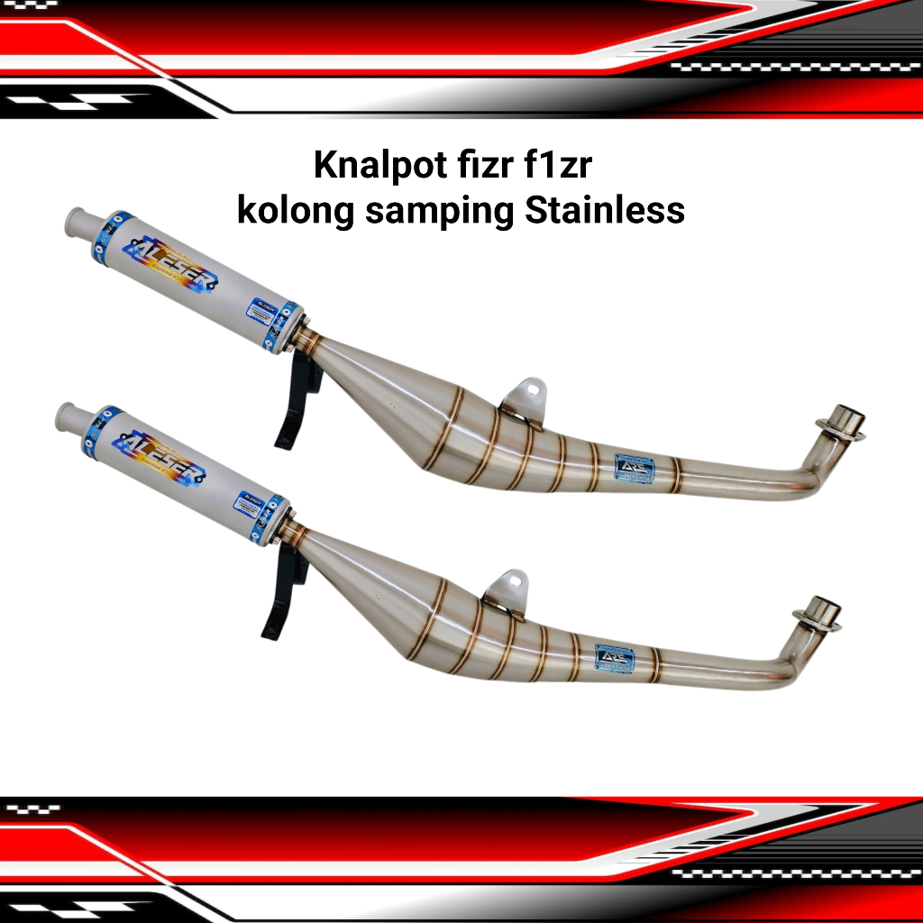 Knalpot Fizr f1zr force sstwo ss2 model kolong samping stainless Leher Press Original ALESER Racing 