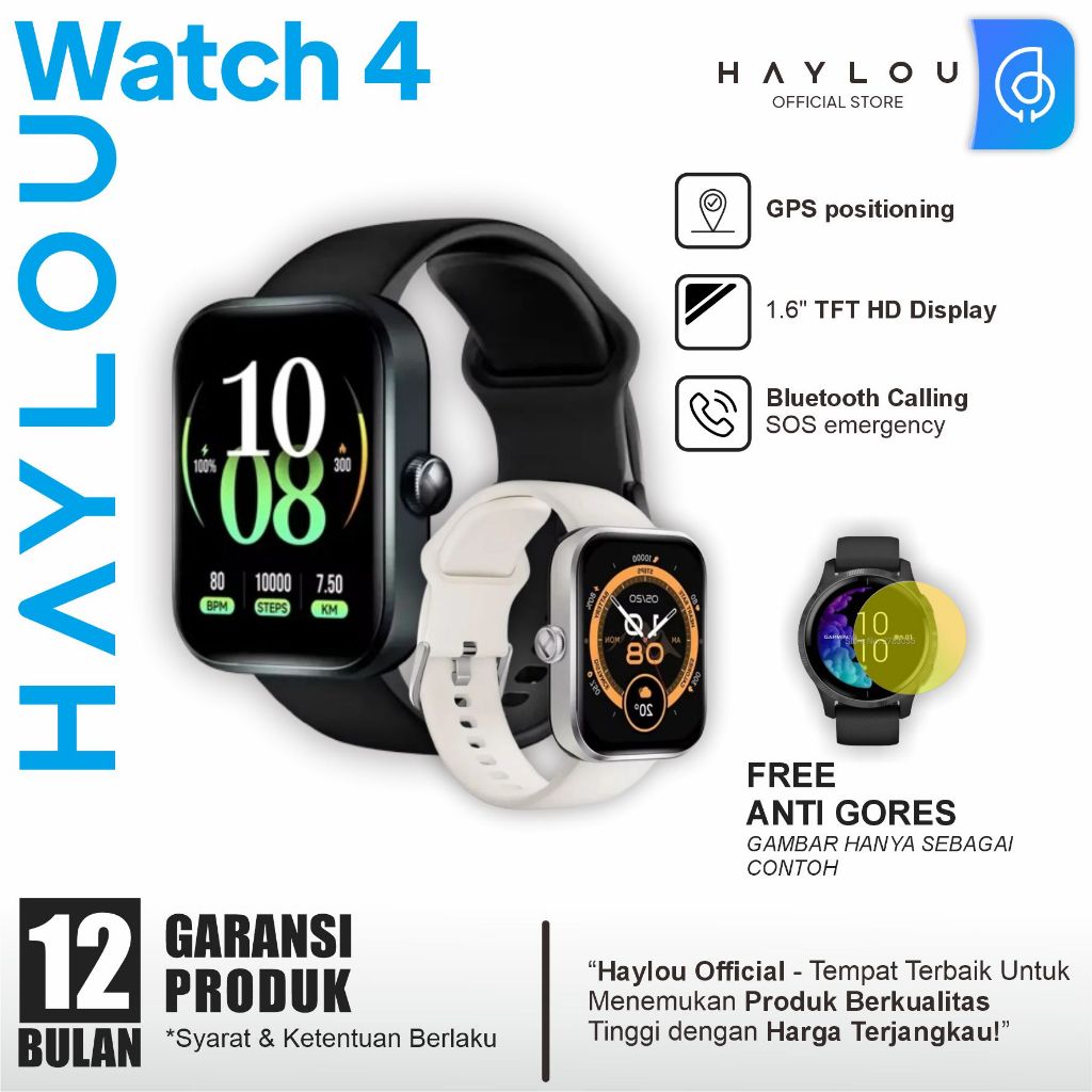 New Deals Haylou Watch 4 Smartwatch Multifungsi Dengan Gps Dan Bluetooth Calling