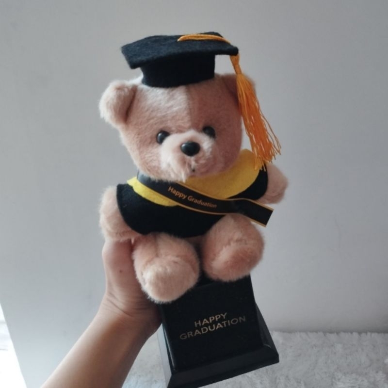 Piala Boneka Full Bulu / Souvenir Wisuda Piala Boneka Murah / Souvenir Wisuda TK SD SMP SMA