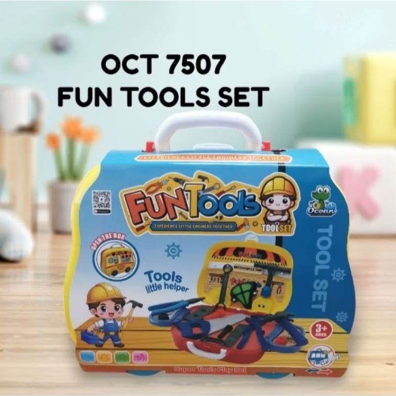 Mainan Edukasi Anak Handy Tool Set/Fun Tools Box Koper Set/Perkakas Koper Set OCT7507