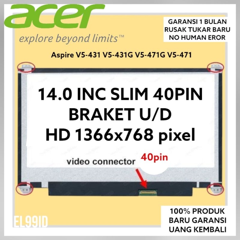 LCD LED Acer Aspire V5-431 V5-431G V5-471G V5-471