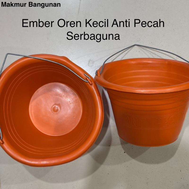 Ember Cor Orange Anti Pecah Kecil | Ember Oren Serbaguna | Ember Proyek Bangunan | Ember Semen