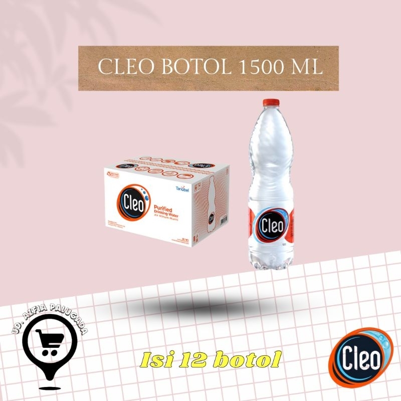 

Cleo botol 1.5 liter ( 1500ml ) isi 12 botol