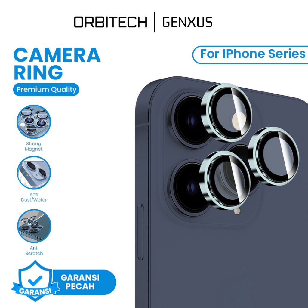 Genxus Lens Camera Protector Ring for Iphone 17 Pro Max 16 15 14 13 12 11 Mini Full Covarage Anti St
