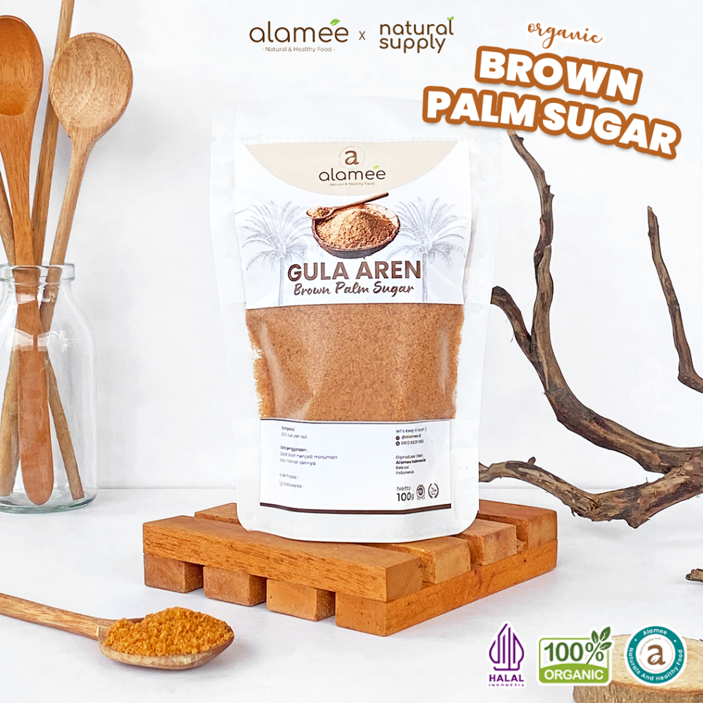 

ALAMEE Gula Aren Bubuk Organik Asli Powder Palm Sugar Premium Semut Natural Organic Organik Pure