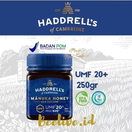 

Madu Manuka Honey Haddrells UMF 20+ MGO 850+ 250gr