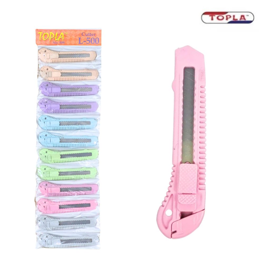 

1 LSN / 12 Pcs Cutter Topla 509 Pastel Color ( Alat Potong L-500 )