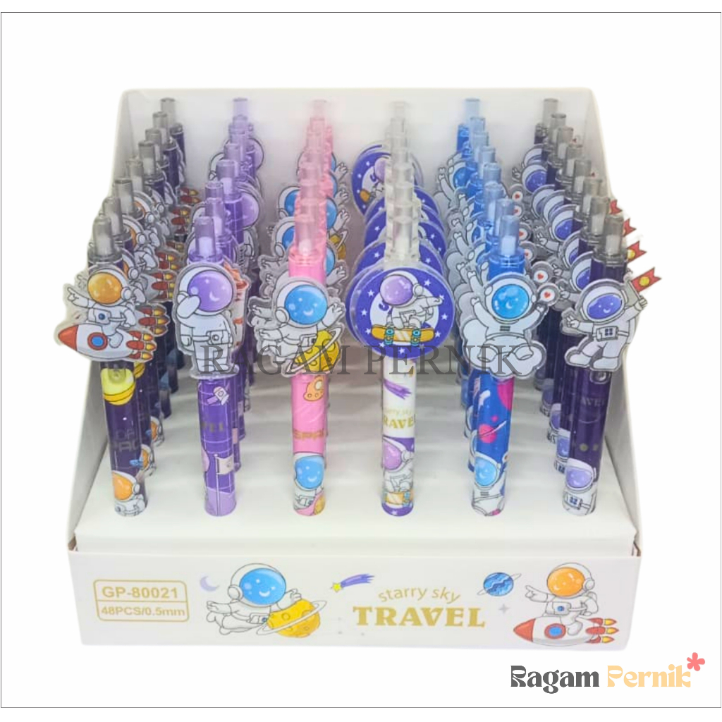 

PULPEN GEL CETEK / PULPEN PENCET KARAKTER / PULPEN ANAK-ANAK KARAKTER LUCU GP-80021 STARRY SKY TRAVEK