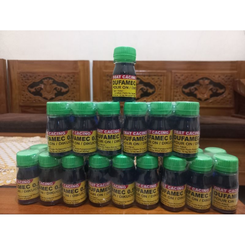 Obat cacing kucur dufamec 0,5 % pour on repack 50ml ( murni tanpa campuran )