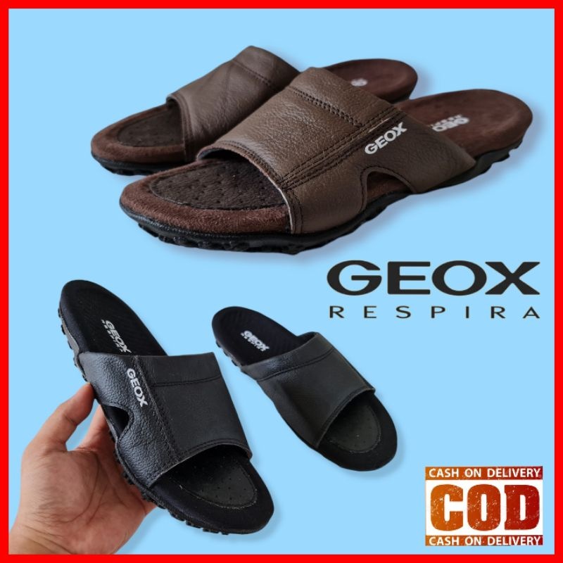 sandal slop geox respira kulit