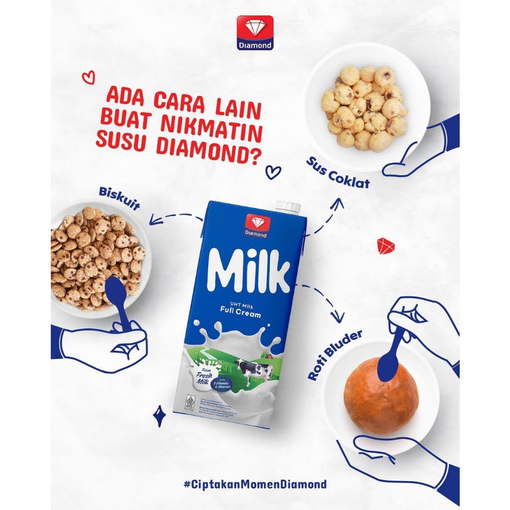 

RB 1Dus Diamond Milk UHT Full Cream (1 Liter Susu X12 Pcs)