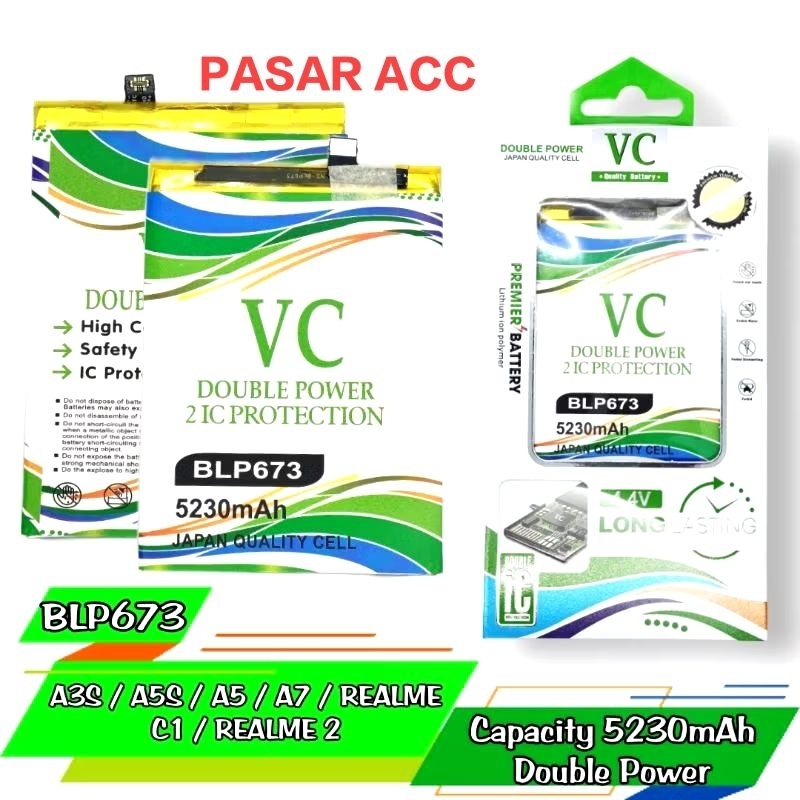 Baterai Oppo A3S - A5S  - BLP673 - A7 -A5 - AX5S - A7X - A11K - A12 2020 - A31 2020